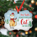 Custom Christmas Decor Home Birthday Gifts For Cat Lovers • Dear Santa Good Cat - Personalized Aluminum Ornament