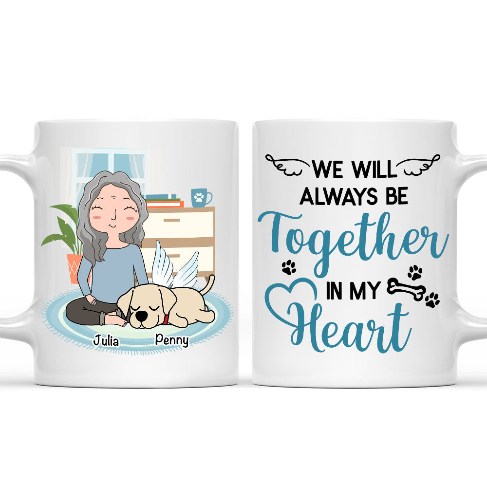 Custom Christmas Birthday Gifts For Dog Lovers • In My Heart - Personalized Coffee Mug