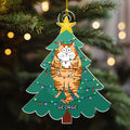 Cat Stuck In Tree - Personalized Acrylic Ornament