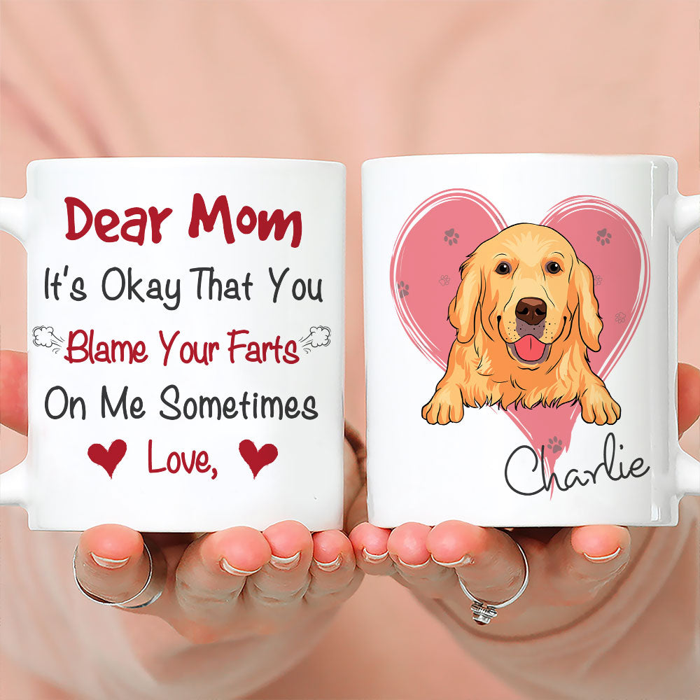 Custom Christmas Birthday Gifts For Dog Lovers • Blame Your Farts - Personalized Coffee Mug