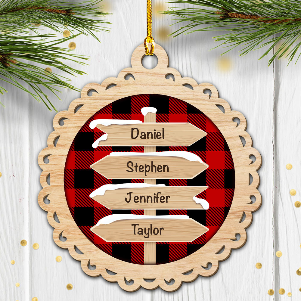 A Family We Make - Personalized 1-layered Wood Ornament