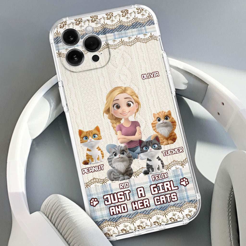 Just A Cat Girl - Personalized Phone Case