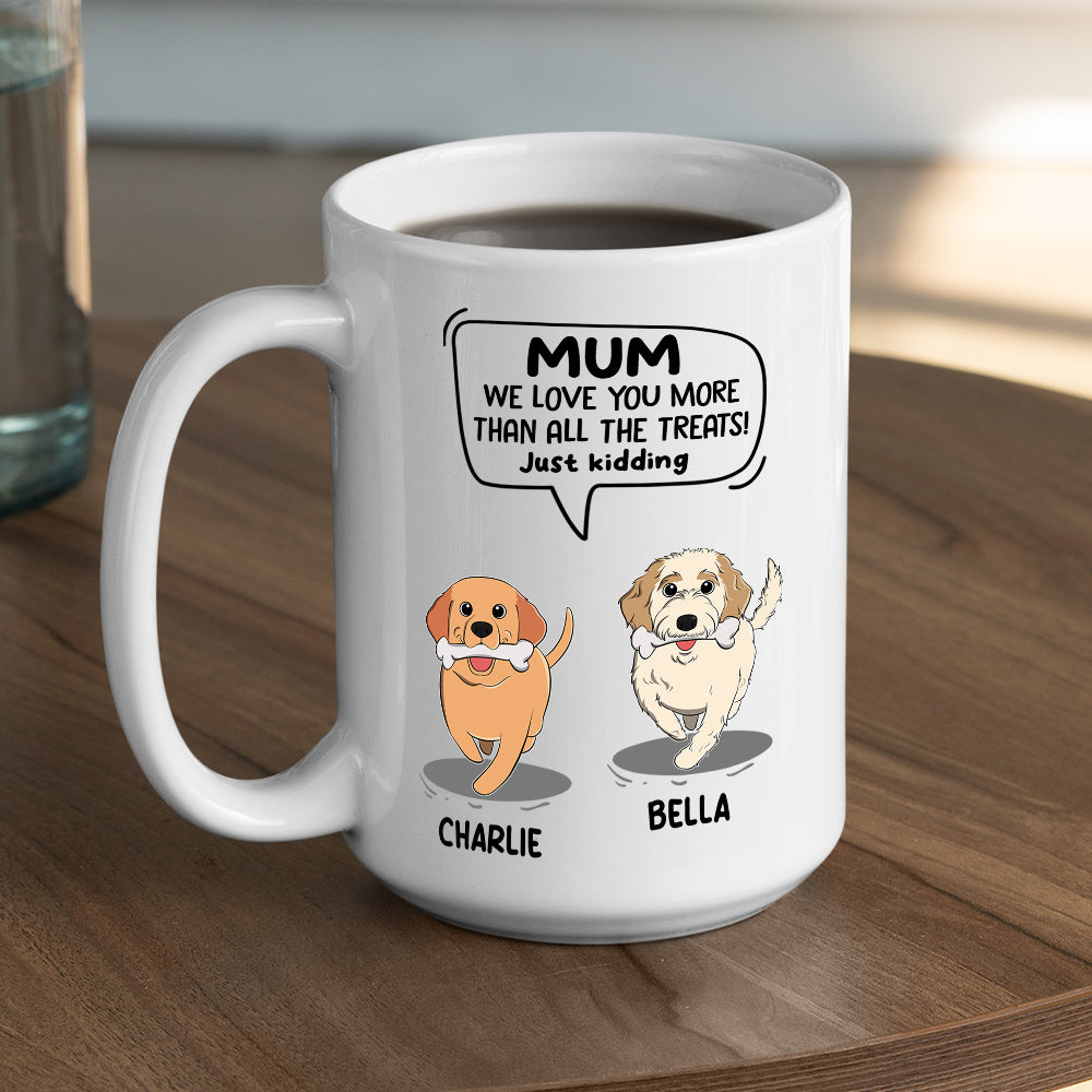 Custom Christmas Birthday Gifts For Dog Lovers • Dog Just Kidding - Personalized Coffee Mug