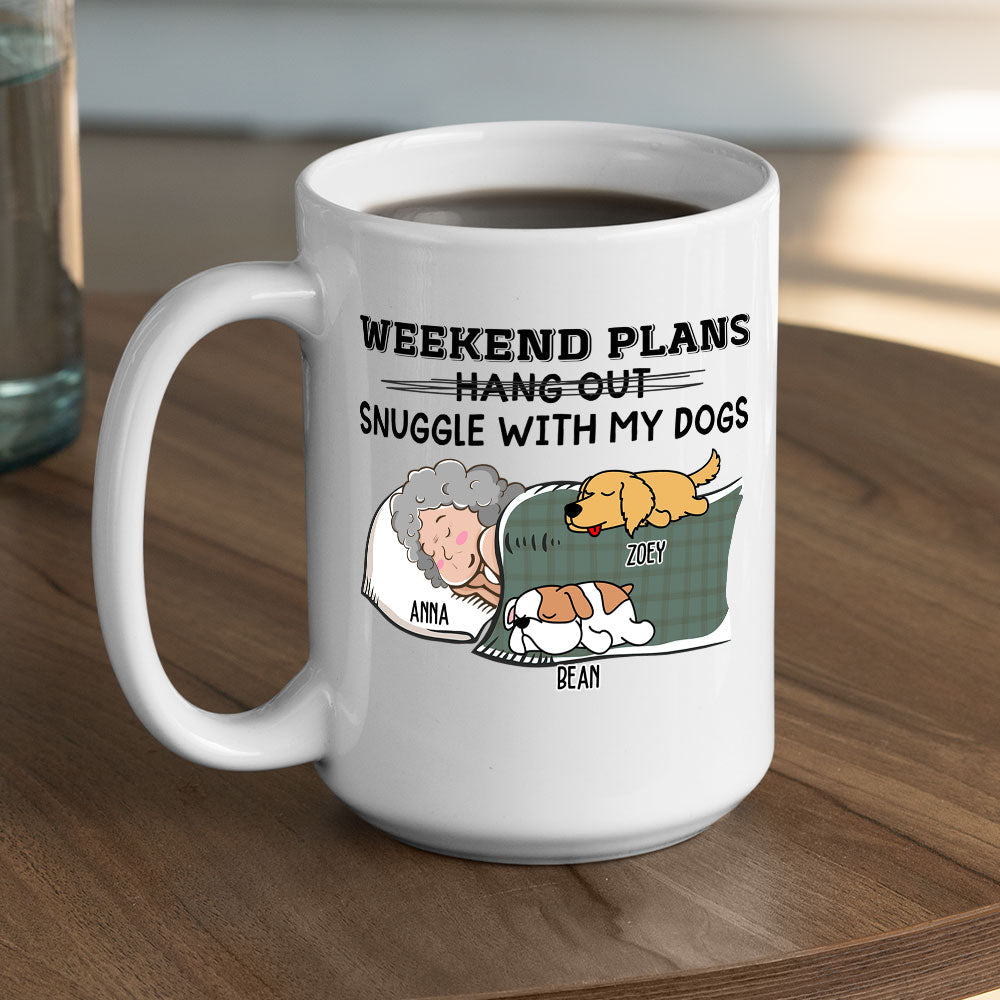Custom Christmas Birthday Gifts For Dog Lovers • Hang Out Or Snuggle - Personalized Coffee Mug