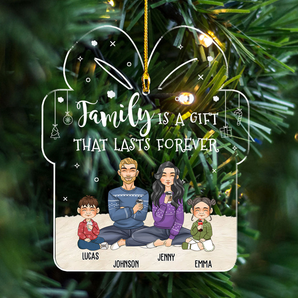 Family Is A Gift - Personalized Acrylic Ornament
