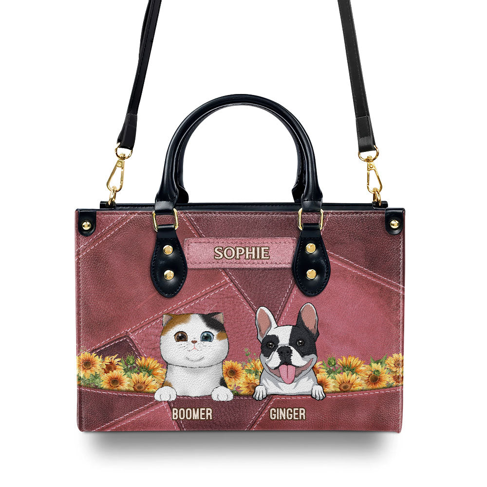Vintage Pet Mom - Personalized Leather Bag