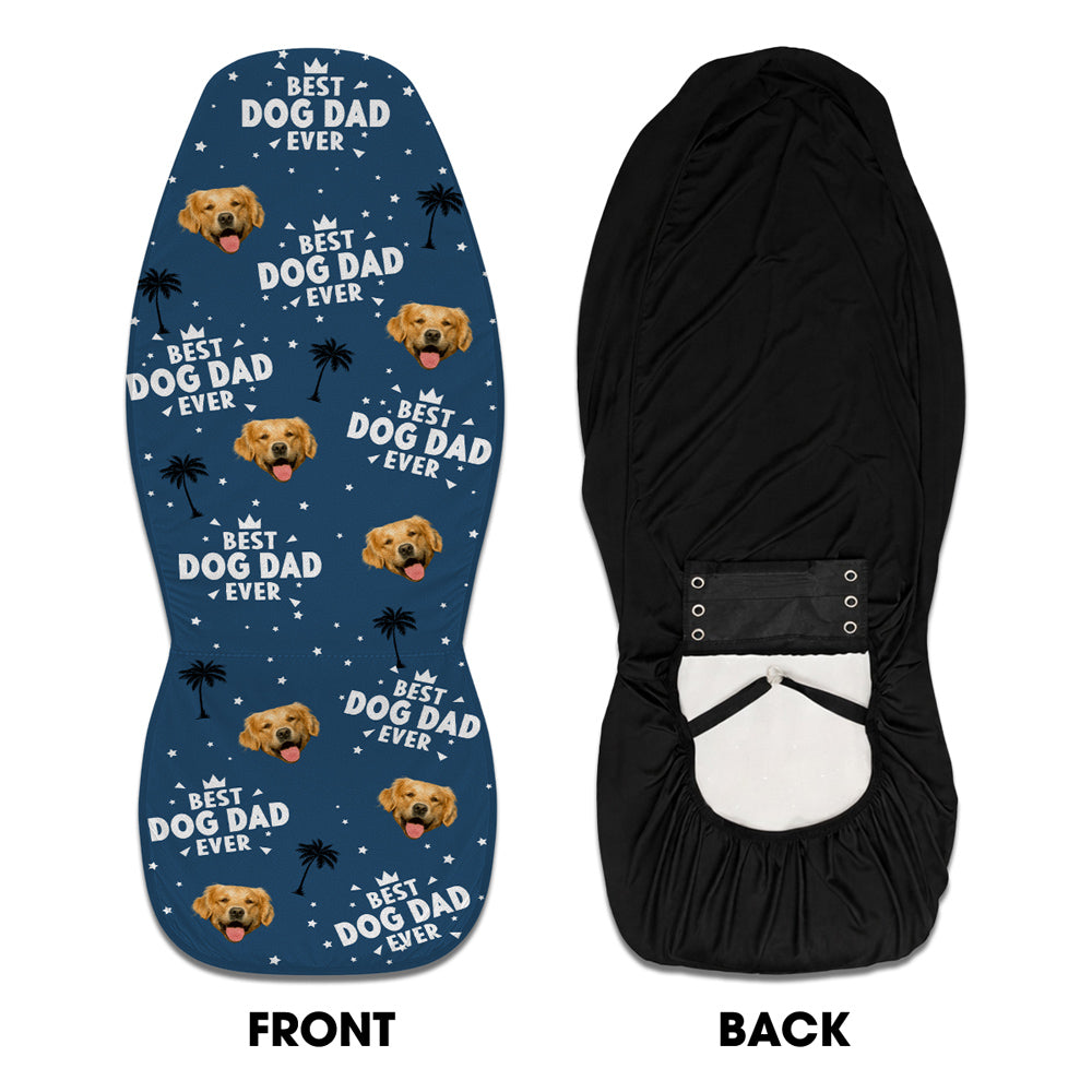 Best Dog Dad Ever - Personalized Car Seat Cover