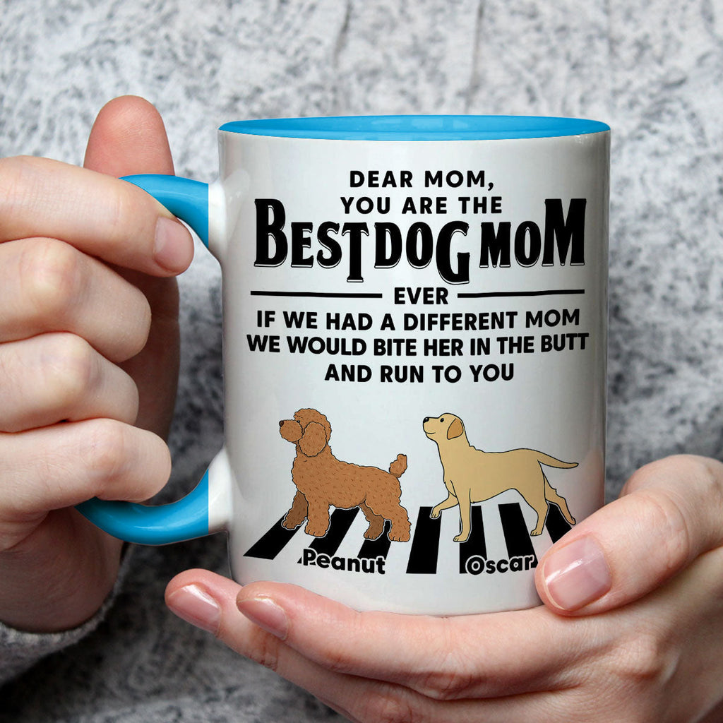 Custom Photo Christmas Birthday Gifts For Dog Lovers • If We Had A Different Dad - Personalized Accent Mug