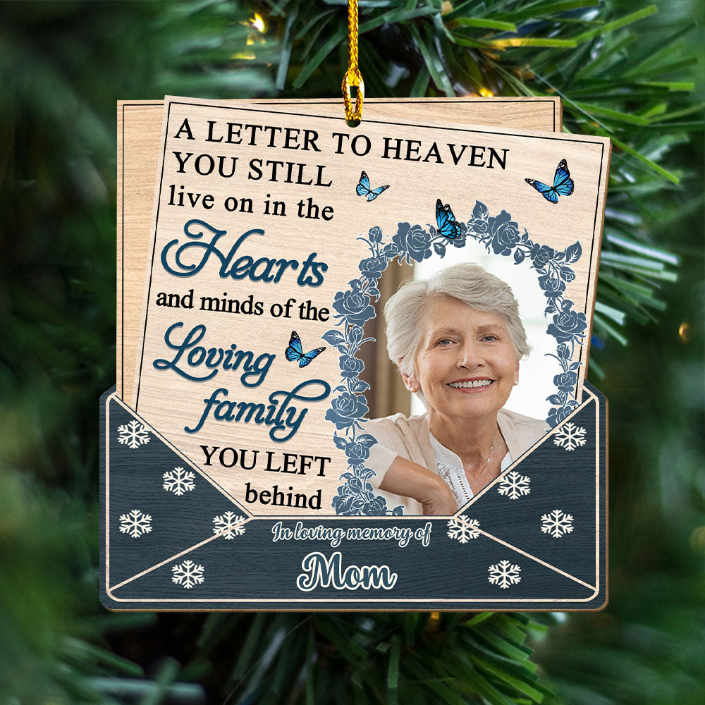 Hearts And Minds Letter - Personalized 1-layered Wood Ornament