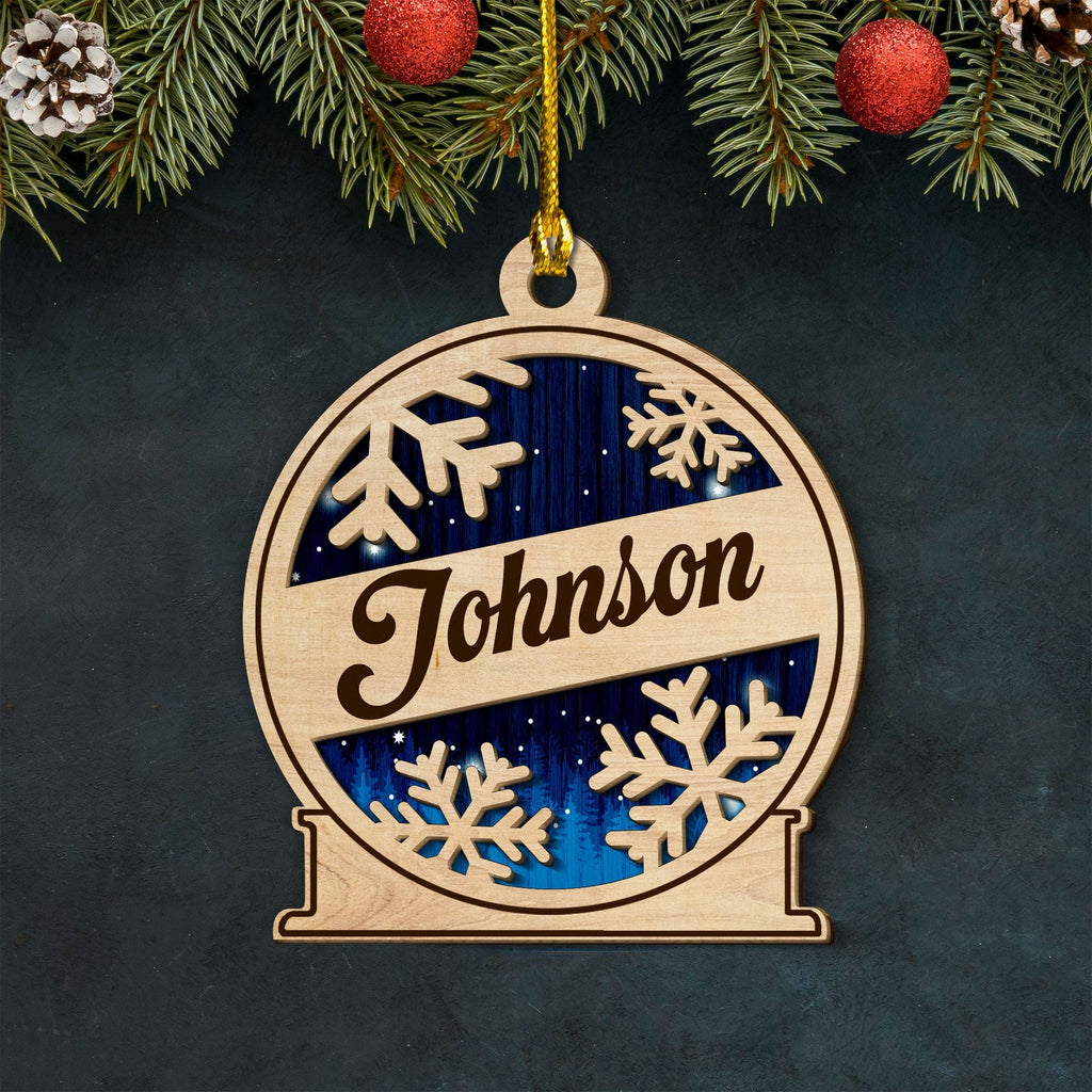 Custom Christmas Decor Home Birthday Gifts For Dog Lovers • Family And Pet Ornament 2 - Personalized 2-layered Wood Ornament