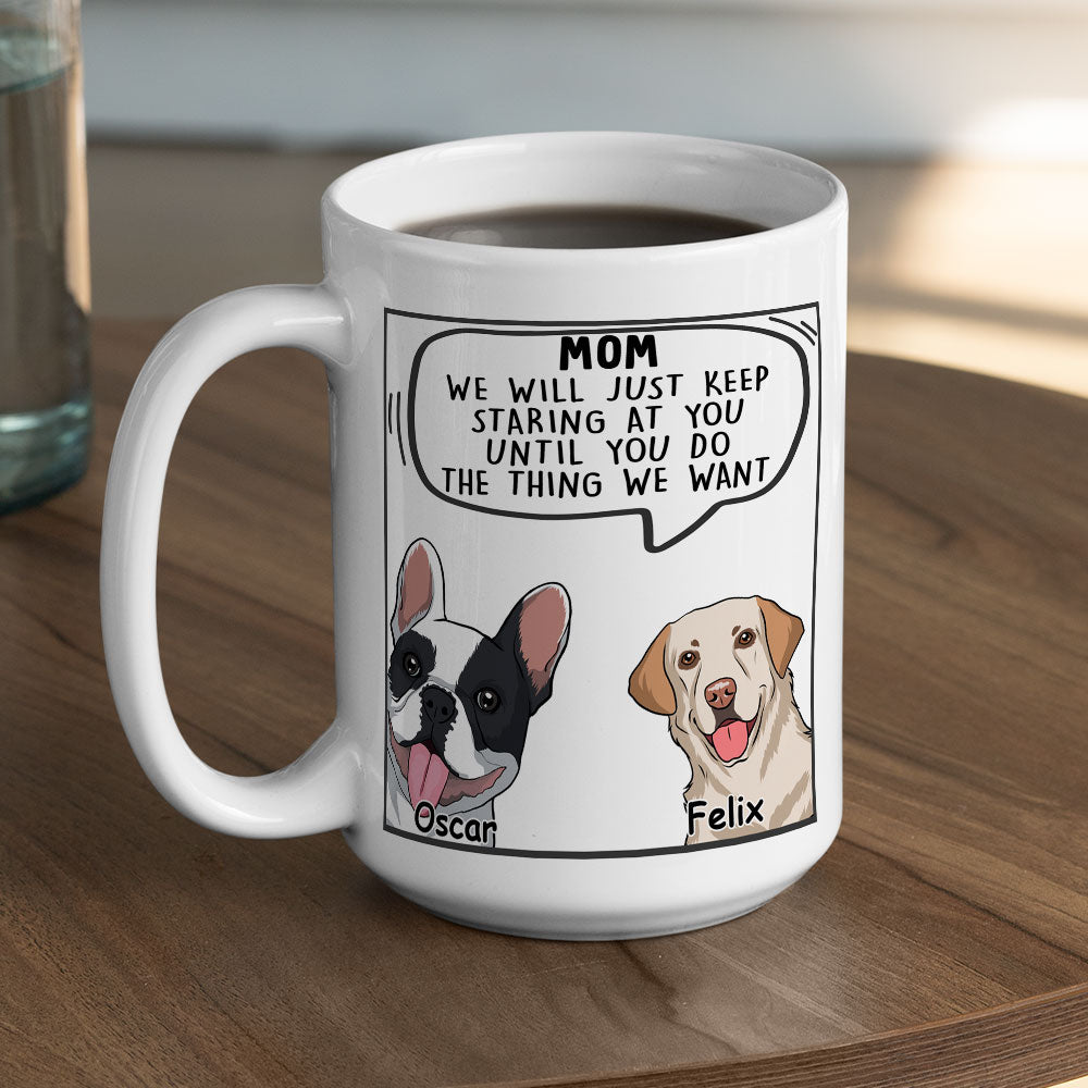 Custom Photo Christmas Birthday Gifts For Dog Lovers • Dogs Will Just - Personalized Coffee Mug