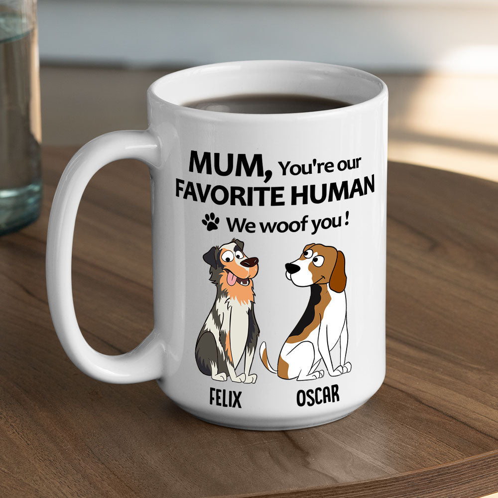 Custom Christmas Birthday Gifts For Dog Lovers • To My Favorite Human 2 - Personalized Coffee Mug