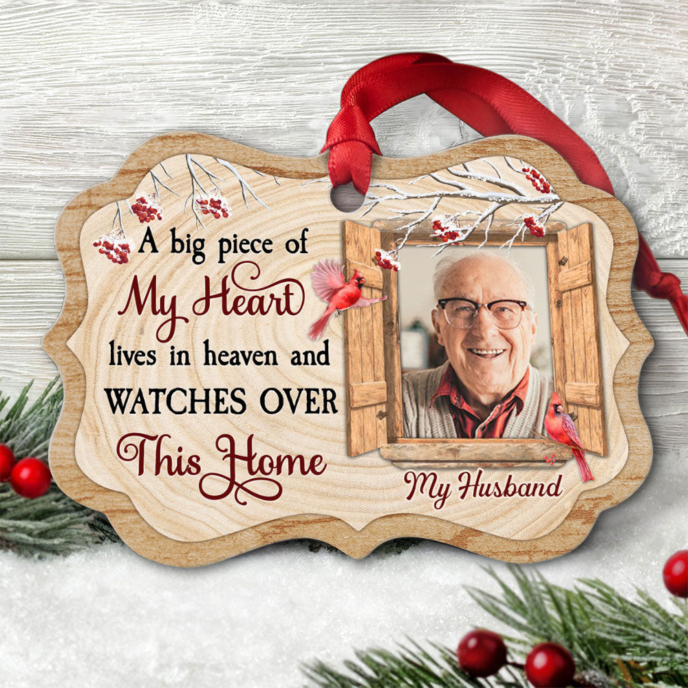 Live In Heaven - Personalized Aluminum Ornament