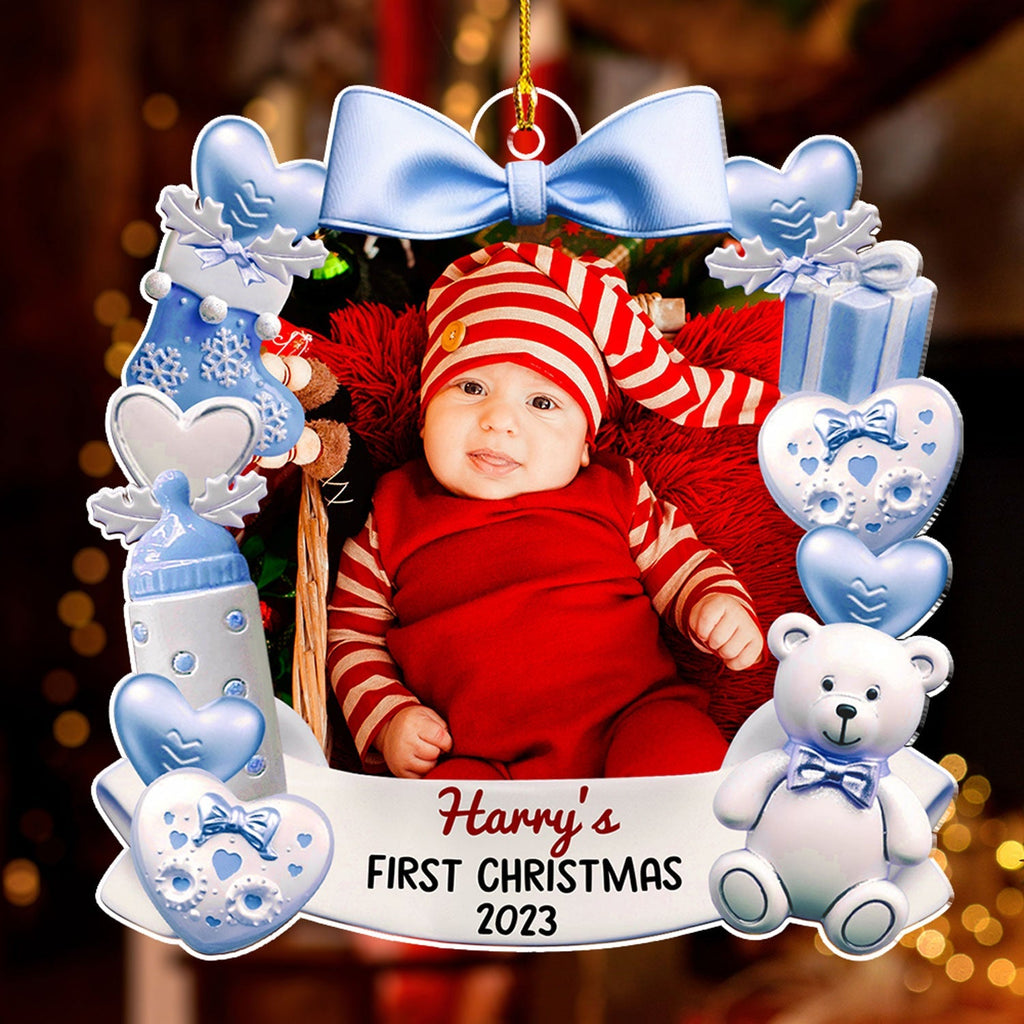 Baby First Christmas 3 - Personalized Acrylic Ornament