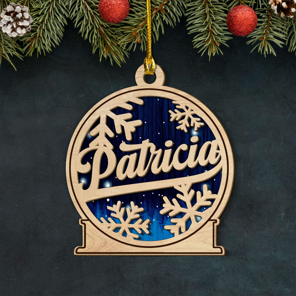 Custom Christmas Decor Home Birthday Gifts For Dog Lovers • Family And Pet Ornament 1 - Personalized 2-layered Wood Ornament