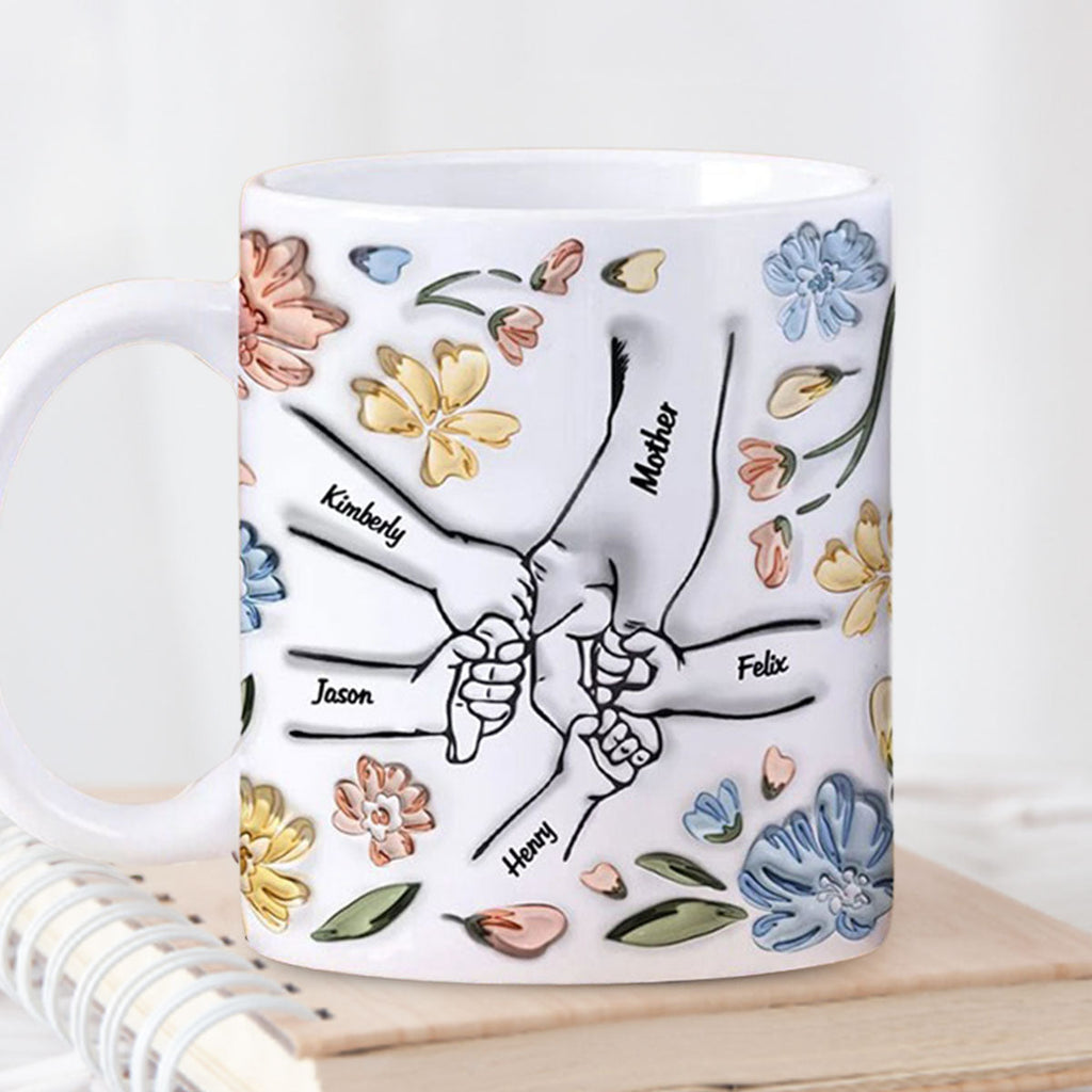 Hand In Hand, I Will Always Protect You - Personalized 3D Inflated Effect Mug