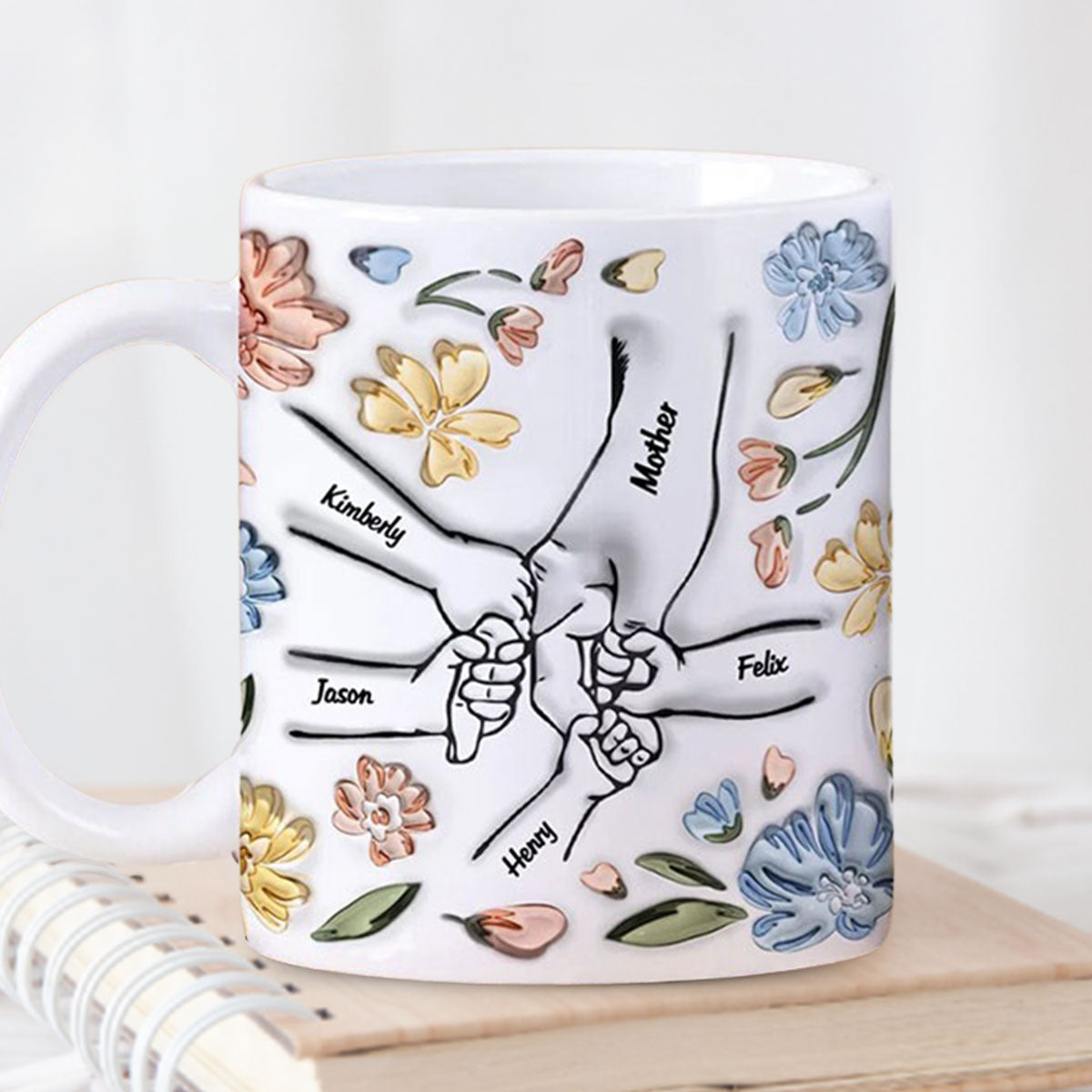 Hand In Hand, I Will Always Protect You - Personalized 3D Inflated Effect Mug