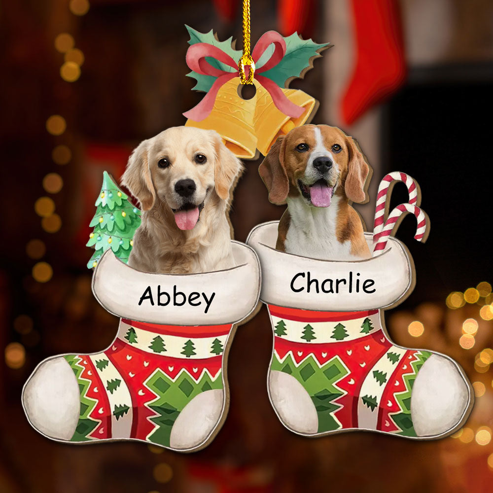 Stocking Photo - Personalized 1-layered Wood Ornament