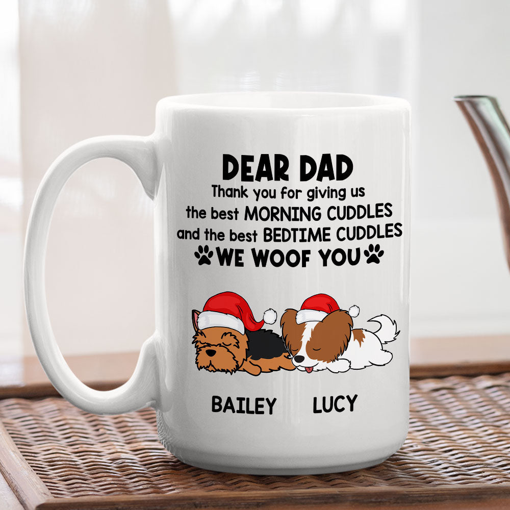 Custom Photo Christmas Birthday Gifts For Dog Lovers • Snuggle Cuddle - Personalized Coffee Mug