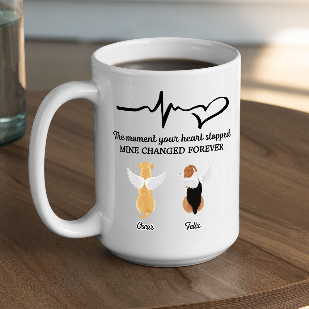 Custom Photo Christmas Birthday Gifts For Dog Lovers • The Moment Your Heart Stopped - Personalized Coffee Mug