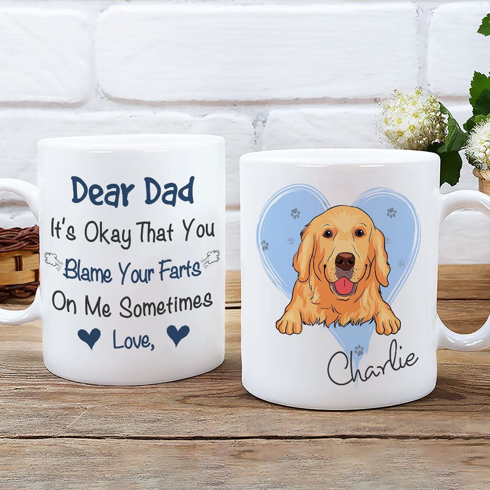 Custom Christmas Birthday Gifts For Dog Lovers • Blame Your Farts - Personalized Coffee Mug