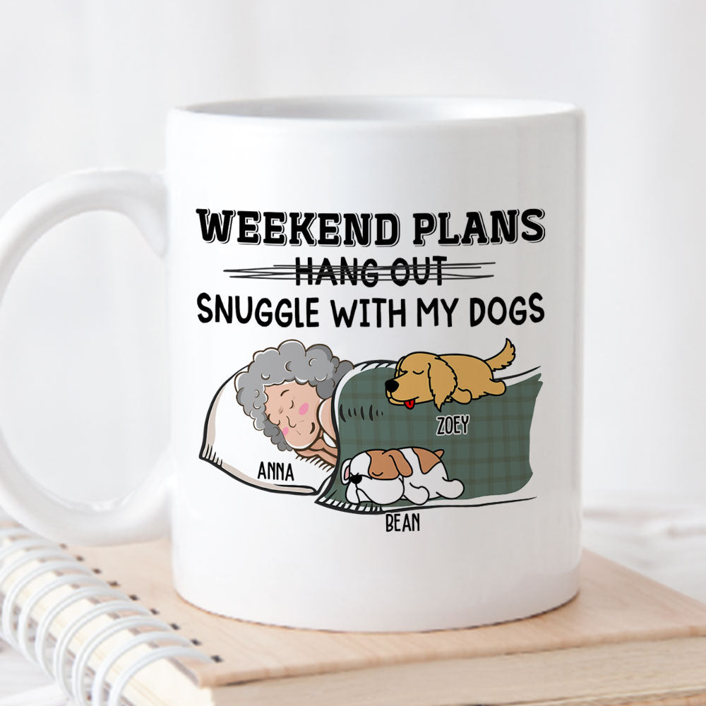 Custom Christmas Birthday Gifts For Dog Lovers • Hang Out Or Snuggle - Personalized Coffee Mug