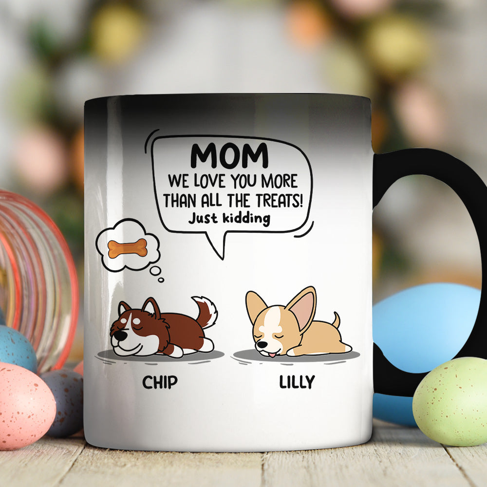 Custom Photo Christmas Birthday Gifts For Dog Lovers • Just Kidding - Personalized Color Changing Mug