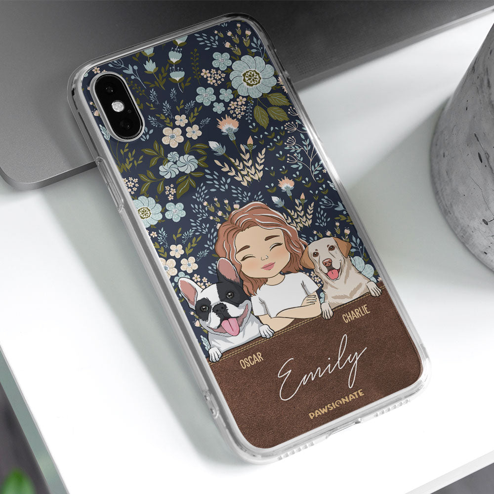 Dog Mom Floral - Personalized Phone Case
