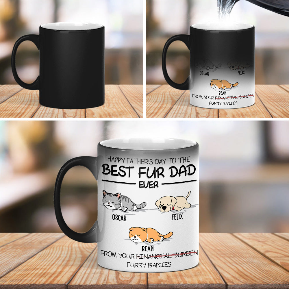 Custom Photo Mother's day Birthday Gifts For Cat Mom, Cat Lovers • Happy Mother's Day To The Best Fur Mom Ever - Personalized Color Changing Mug