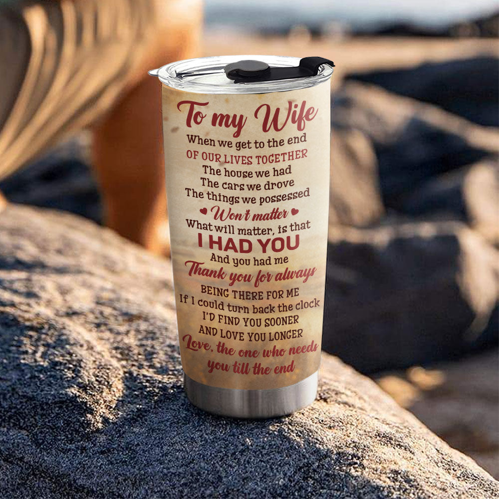 To My Wife - Personalized Tumbler
