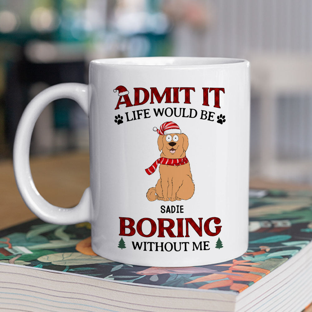 Custom Photo Mother's day Birthday Gifts For Cat Mom, Cat Lovers • Be Boring Without Us - Personalized Coffee Mug
