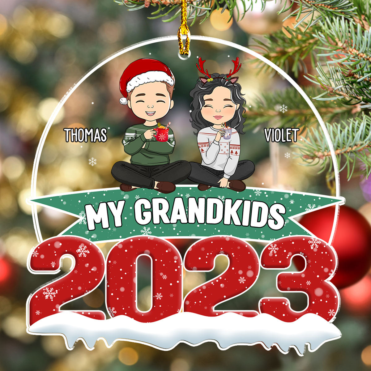 My Grandkids 2023 - Personalized Acrylic Ornament