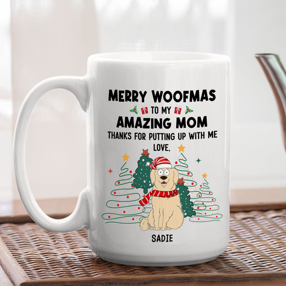 Custom Photo Mother's day Birthday Gifts For Cat Mom, Cat Lovers • Putting Up With Us - Personalized Coffee Mug
