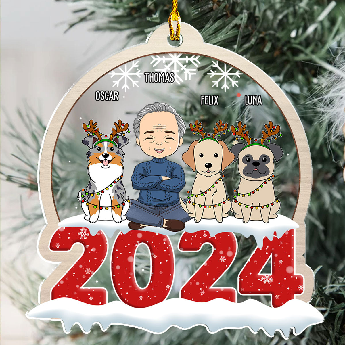 Pet Crystal Snow Globe - Personalized Acrylic Ornament