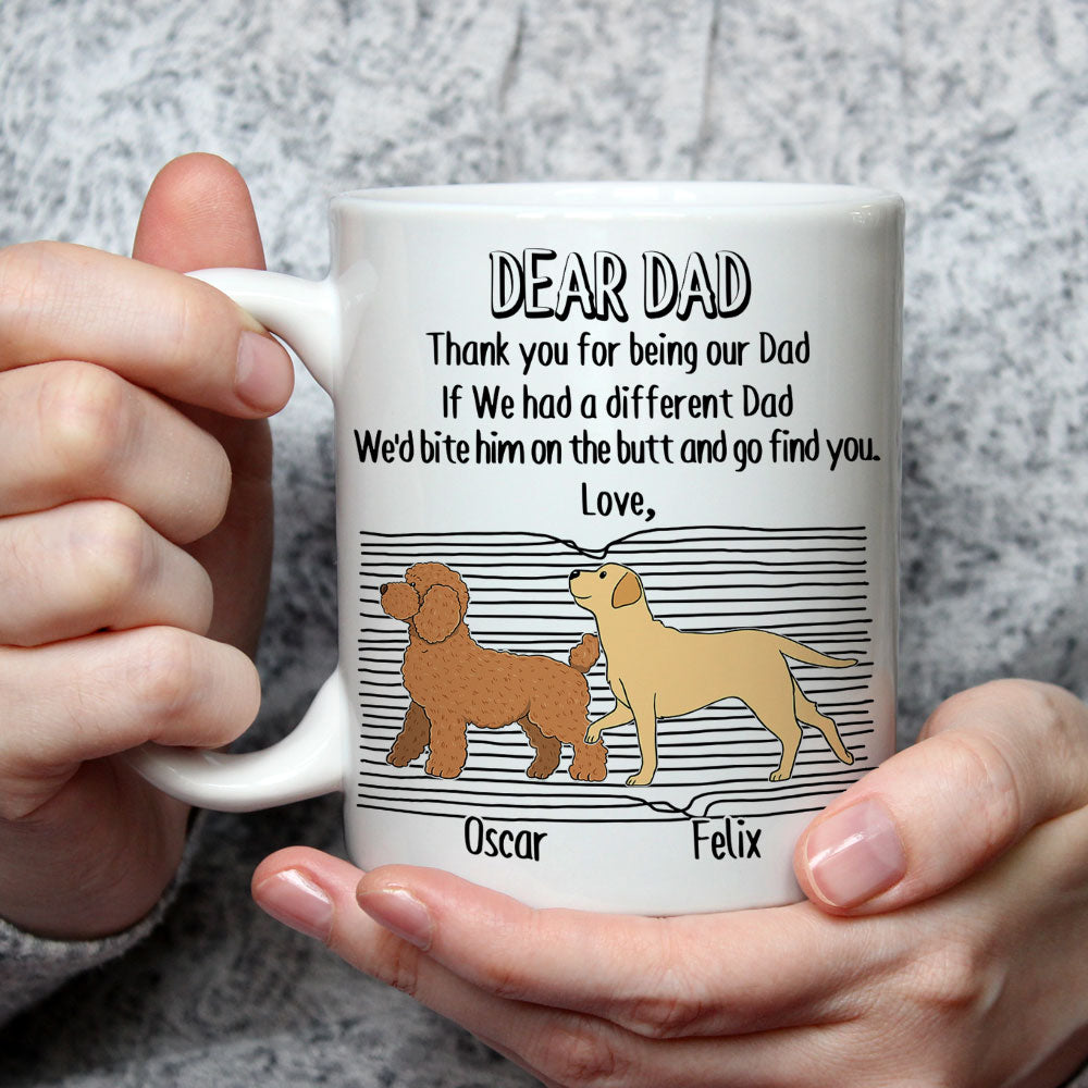 Custom Christmas Birthday Gifts For Dog Lovers • Thank You For Being Our Parents - Personalized Coffee Mug