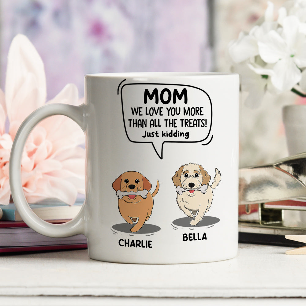Custom Christmas Birthday Gifts For Dog Lovers • Dog Just Kidding - Personalized Coffee Mug