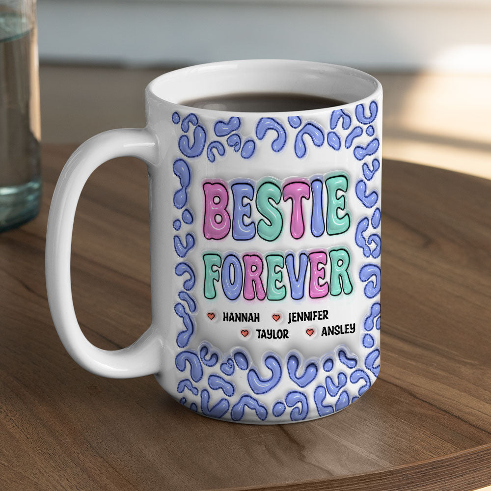 Besties For The Resties - Personalized 3D Inflated Effect Mug