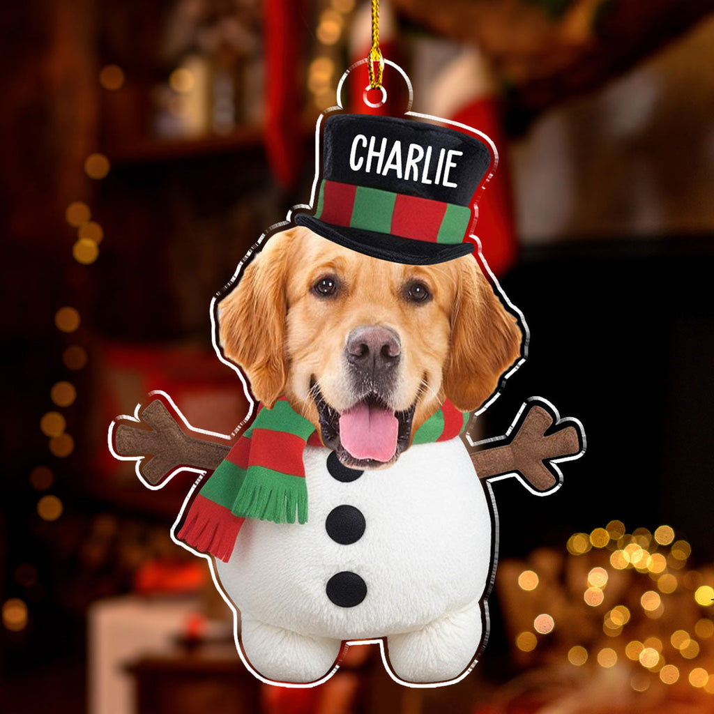 Cute Dog Face - Personalized Acrylic Ornament