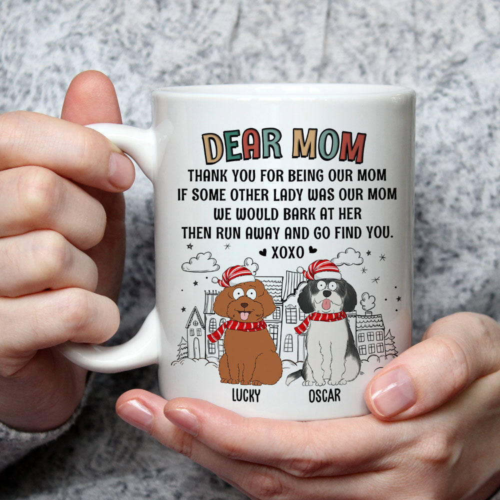 Custom Photo Christmas Birthday Gifts For Dog Lovers • Dear Dad XOXO - Personalized Coffee Mug