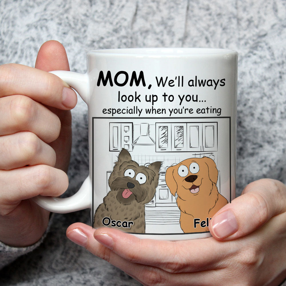 Custom Photo Christmas Birthday Gifts For Dog Lovers • Always Look Up - Personalized Coffee Mug