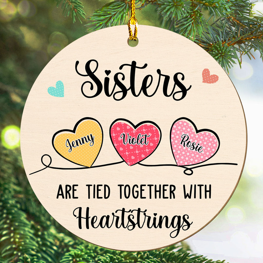 Tied Together - Personalized 1-layered Wood Ornament