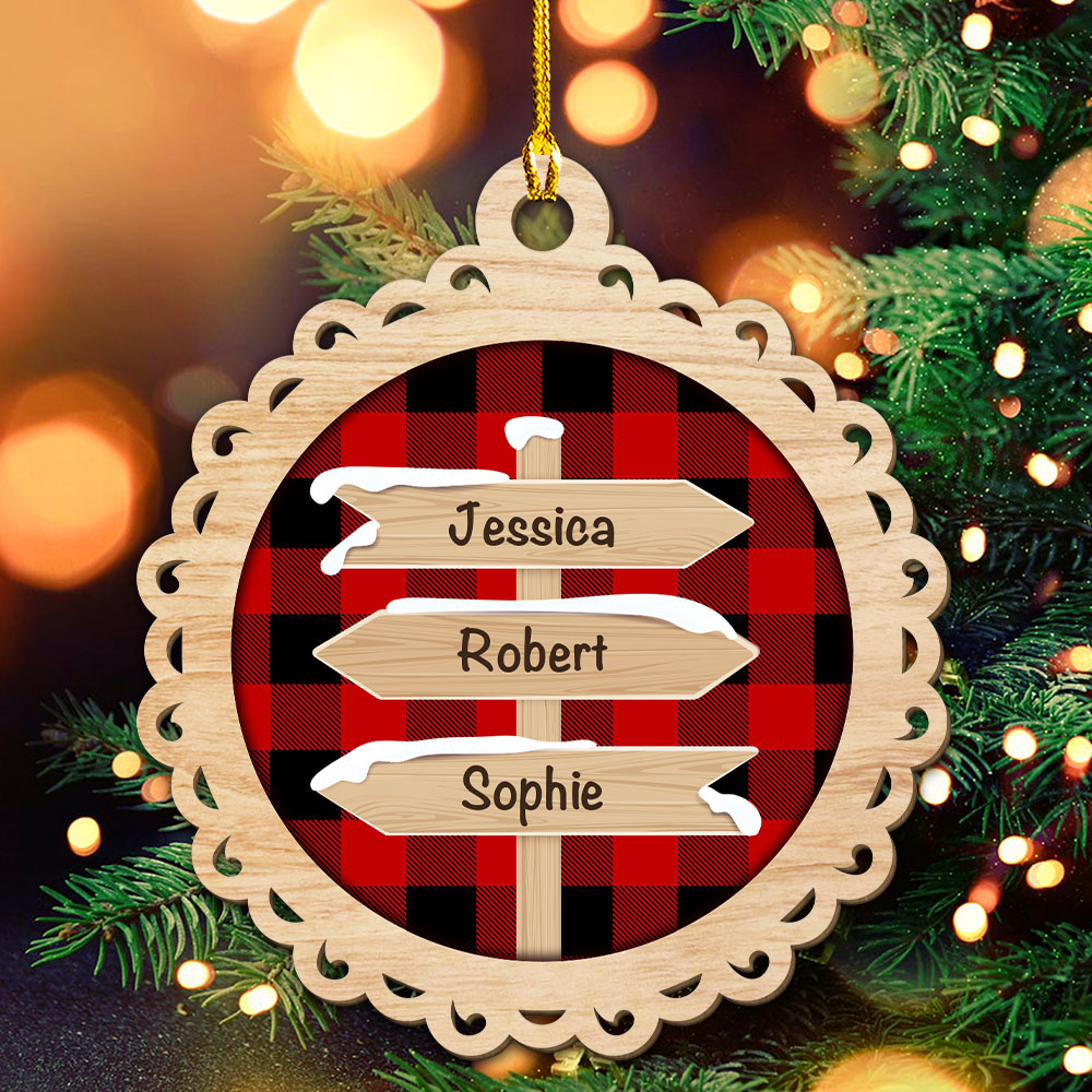 A Family We Make - Personalized 1-layered Wood Ornament