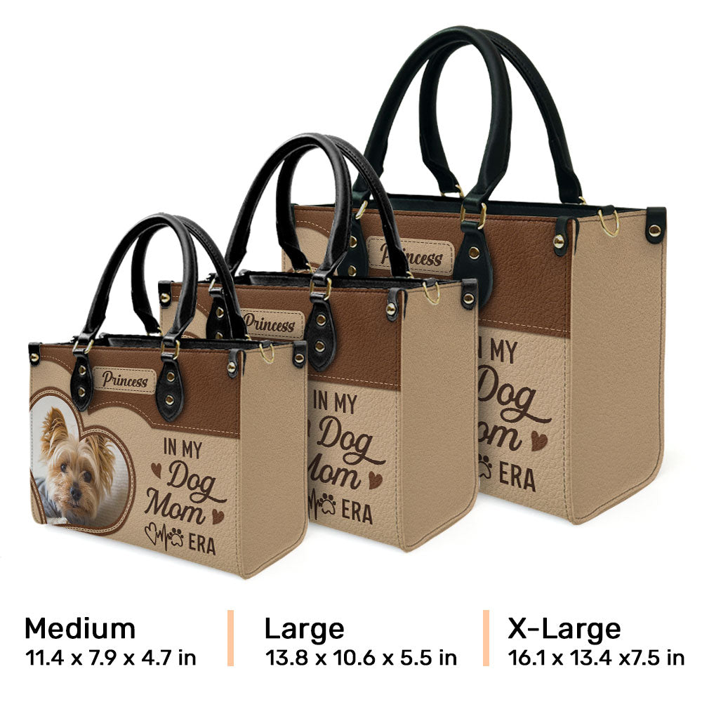 Dog Mom Era Heart - Personalized Leather Bag