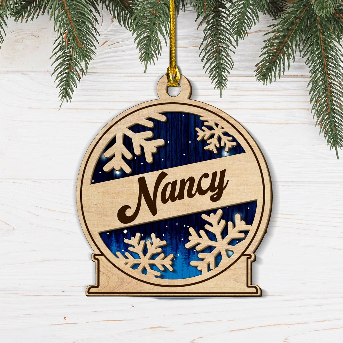 Custom Christmas Decor Home Birthday Gifts For Dog Lovers • Family And Pet Ornament 2 - Personalized 2-layered Wood Ornament
