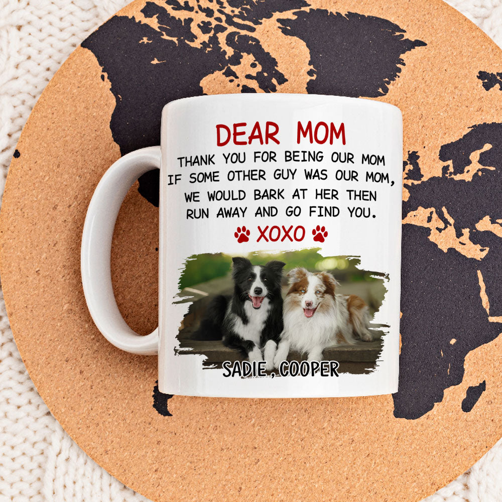 Custom Photo Christmas Birthday Gifts For Dog Lovers • Xoxo Dog Mom Photo - Personalized Coffee Mug