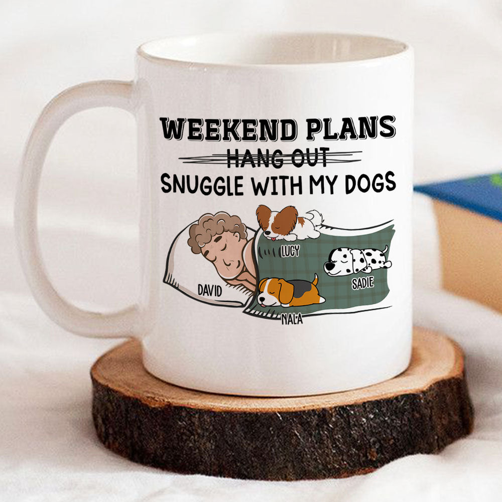 Custom Christmas Birthday Gifts For Dog Lovers • Hang Out Or Snuggle - Personalized Coffee Mug