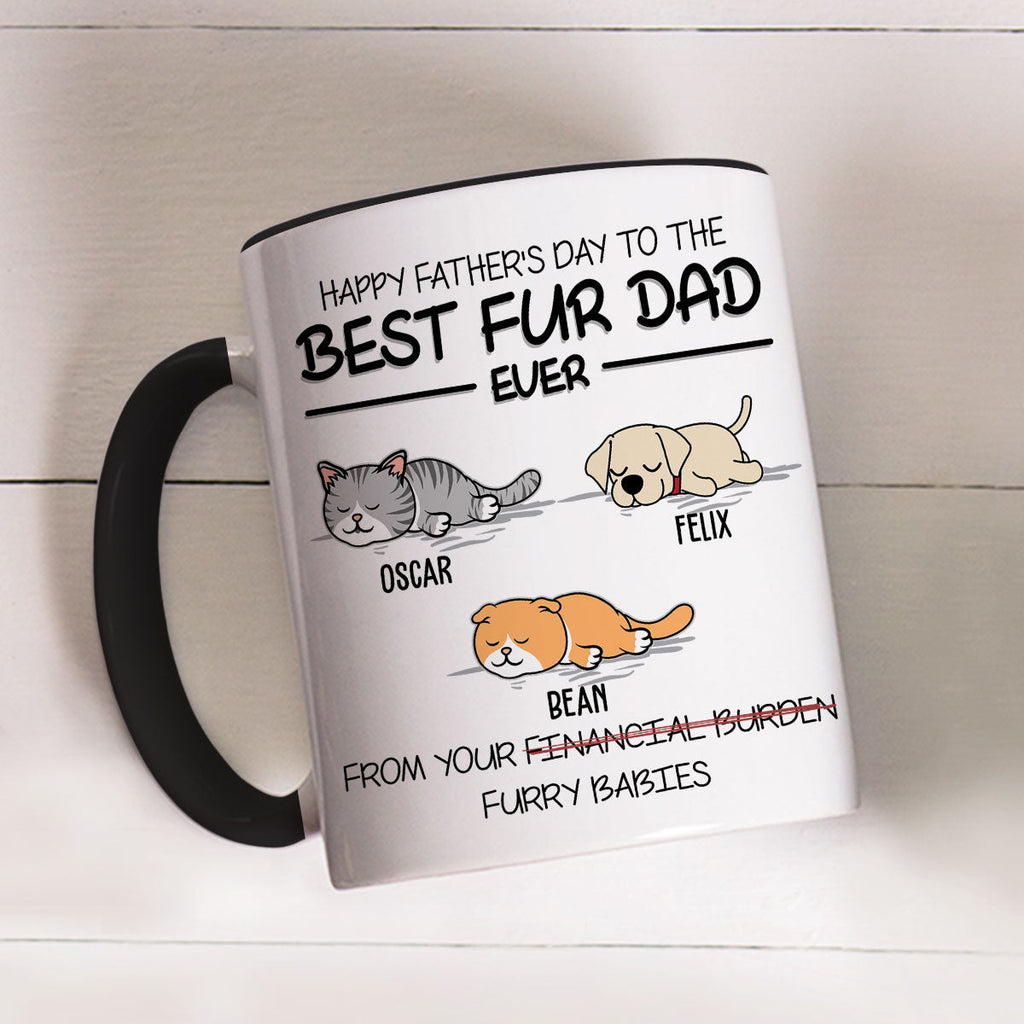 Custom Photo Mother's day Birthday Gifts For Cat Mom, Cat Lovers • Best Fur Dad Ever - Personalized Accent Mug