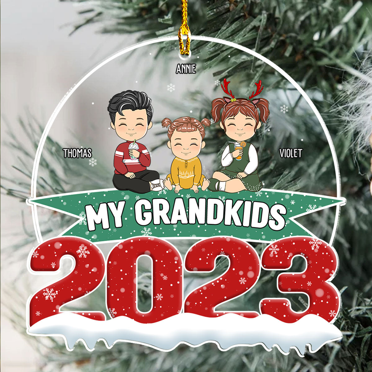 My Grandkids 2023 - Personalized Acrylic Ornament