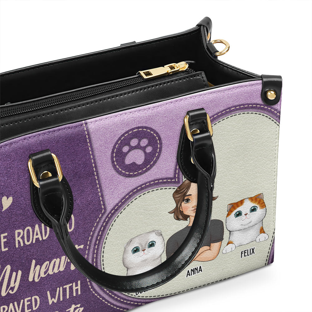 Paved With Paw Prints - Personalized Leather Bag