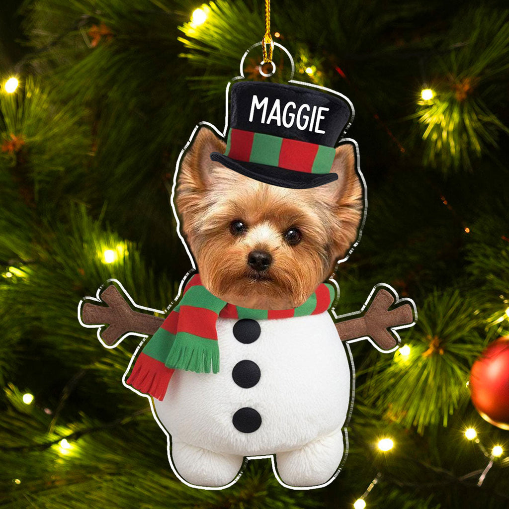 Cute Dog Face - Personalized Acrylic Ornament